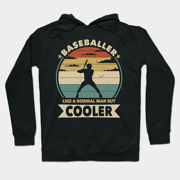 Baseballer like a normal man but cooler Hoodie by POS